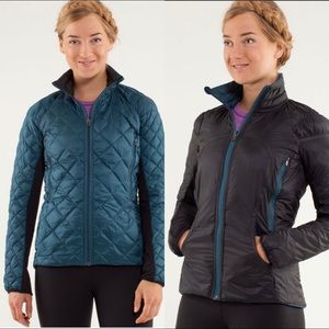 Lululemon Run: Turn Around Jacket puffer 
Alberta Lake / Black 6